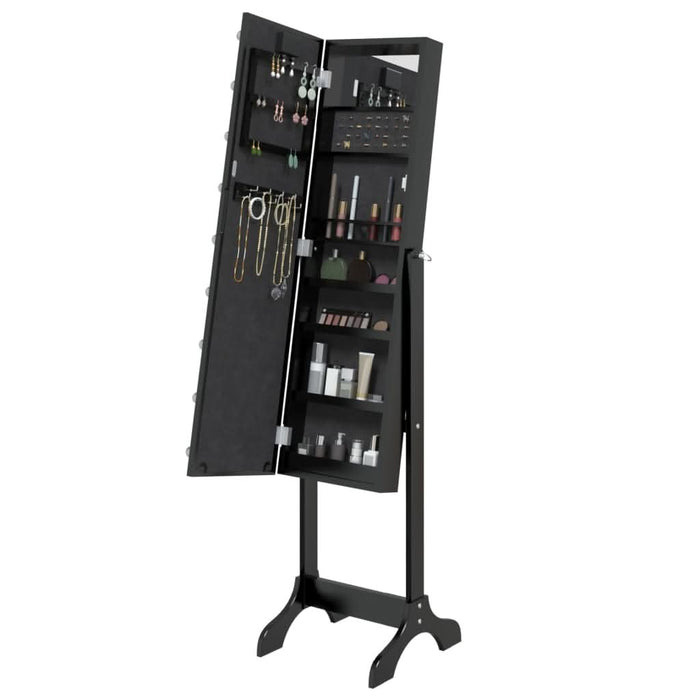 Oglindă de sine stătătoare cu LED, negru, 34x37x146 cm - WALTI WALTI