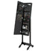 Oglindă de sine stătătoare cu LED, negru, 34x37x146 cm - WALTI WALTI