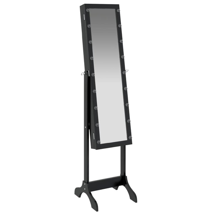 Oglindă de sine stătătoare cu LED, negru, 34x37x146 cm - WALTI WALTI
