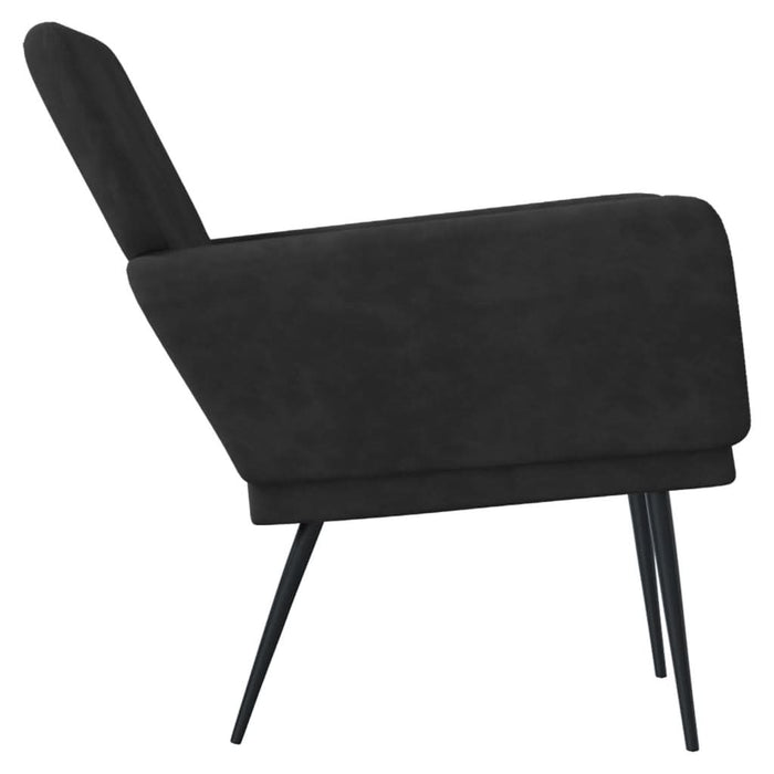 Fotoliu, negru, 62x79x79 cm, catifea - WALTI WALTI
