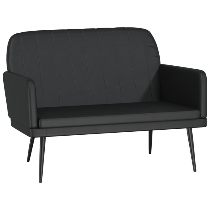 Bancă, negru, 107x80x81 cm, piele ecologică - WALTI WALTI