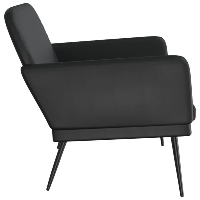 Bancă, negru, 107x80x81 cm, piele ecologică - WALTI WALTI