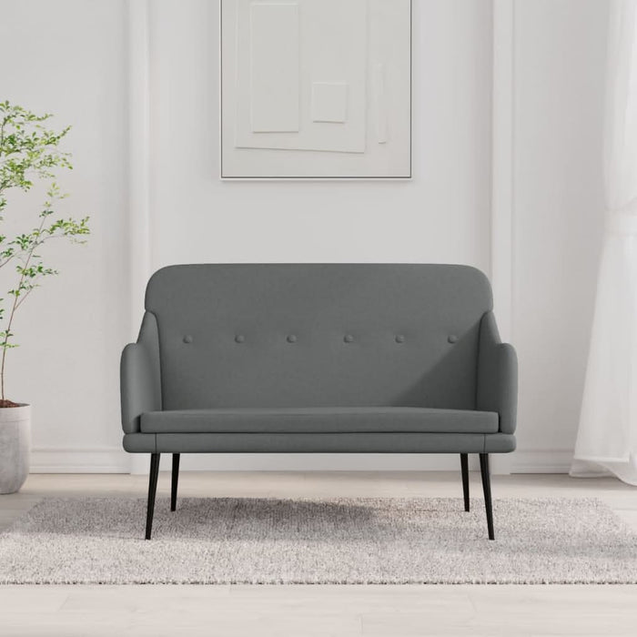 Bancă, gri închis, 110x76x80 cm, textil - WALTI WALTI