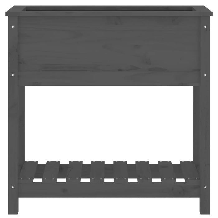Jardinieră cu raft, gri, 82,5x34,5x81 cm, lemn masiv de pin - WALTI WALTI