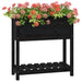 Jardinieră cu raft, negru, 82,5x34,5x81 cm, lemn masiv de pin - WALTI WALTI