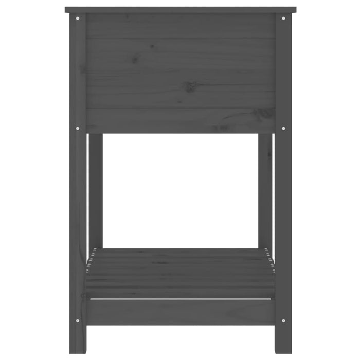 Jardinieră cu raft, gri, 82,5x54x81 cm, lemn masiv de pin - WALTI WALTI