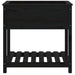 Jardinieră cu raft, negru, 82,5x54x81 cm, lemn masiv de pin - WALTI WALTI