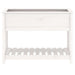Jardinieră cu raft, alb, 111,5x54x81 cm, lemn masiv de pin - WALTI WALTI