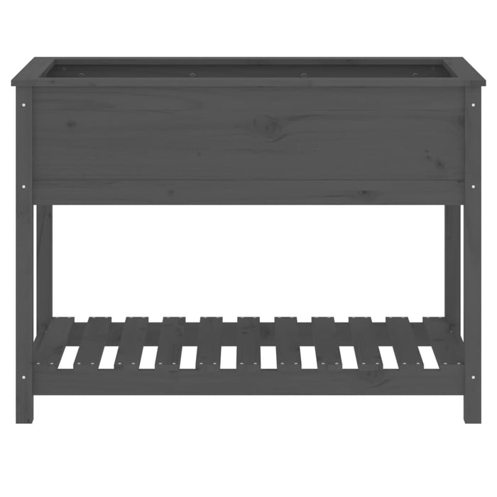 Jardinieră cu raft, gri, 111,5x54x81 cm, lemn masiv de pin - WALTI WALTI