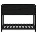 Jardinieră cu raft, negru, 111,5x54x81 cm, lemn masiv de pin - WALTI WALTI