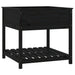 Jardinieră cu raft, negru, 82,5x82,5x81 cm, lemn masiv de pin - WALTI WALTI