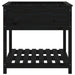 Jardinieră cu raft, negru, 82,5x82,5x81 cm, lemn masiv de pin - WALTI WALTI