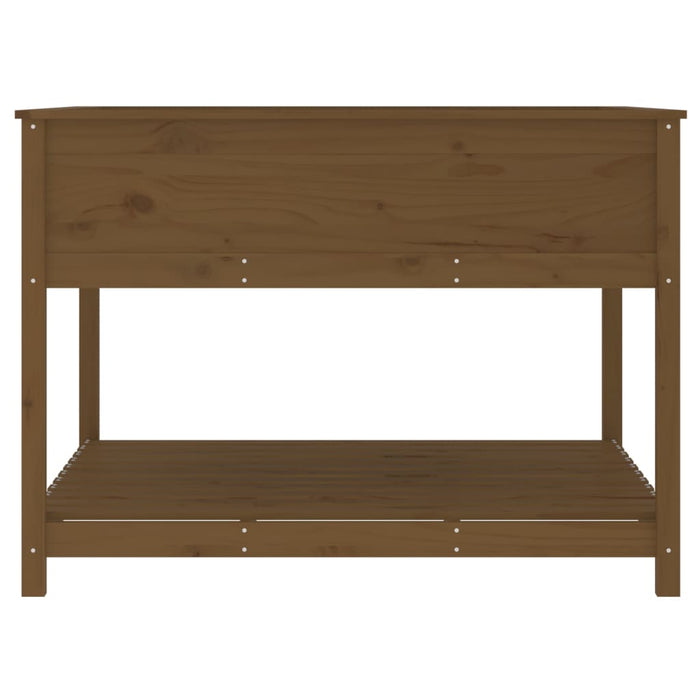 Jardinieră cu raft maro miere 111,5x111,5x81 cm lemn masiv pin - WALTI WALTI