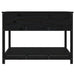 Jardinieră cu raft, negru, 111,5x111,5x81 cm, lemn masiv de pin - WALTI WALTI