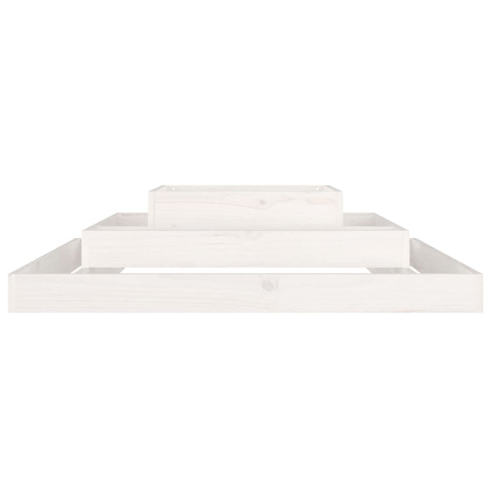 Jardinieră, alb, 110x110x27 cm, lemn masiv de pin - WALTI WALTI