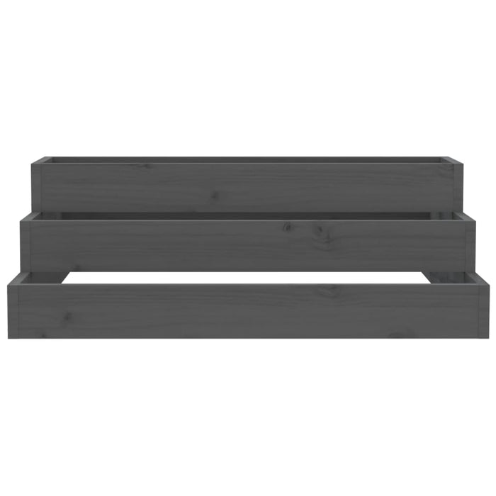 Jardinieră, gri, 80x80x27 cm, lemn masiv de pin - WALTI WALTI