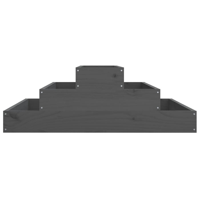 Jardinieră, gri, 80x80x27 cm, lemn masiv de pin - WALTI WALTI