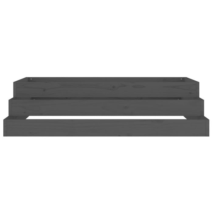 Jardinieră, gri, 110x110x27 cm, lemn masiv de pin - WALTI WALTI