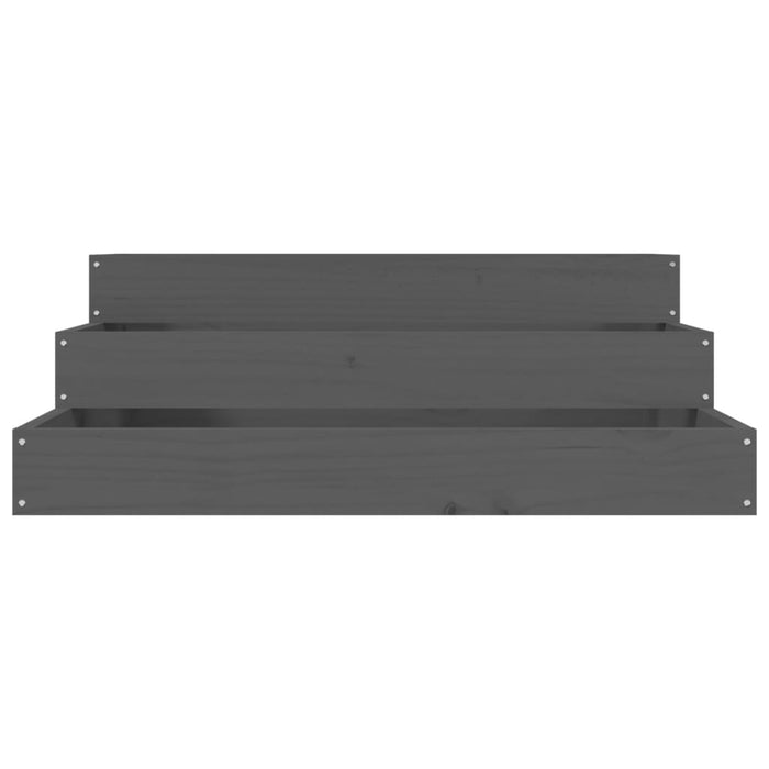 Jardinieră, gri, 78x78x27 cm, lemn masiv de pin - WALTI WALTI