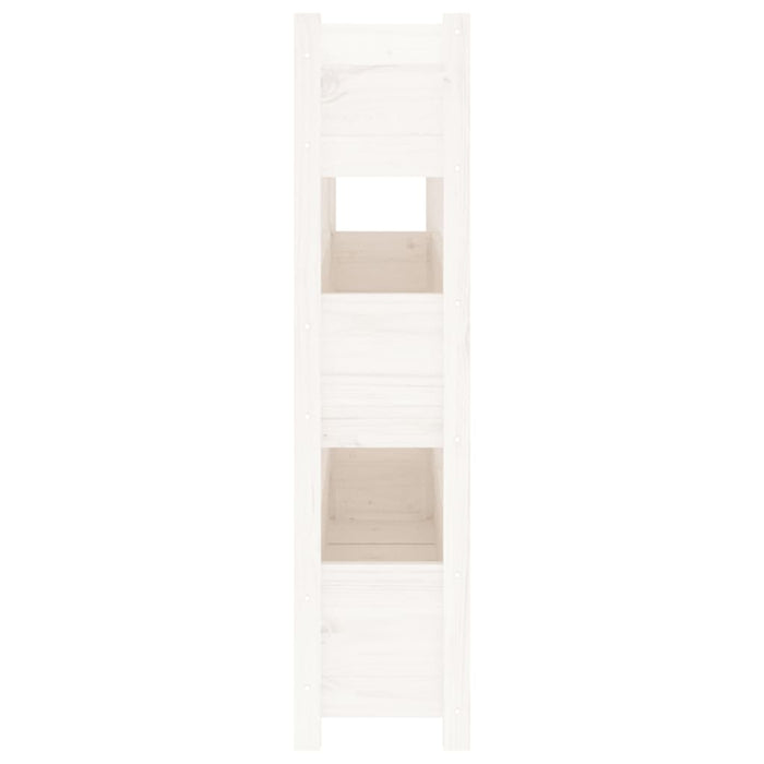 Jardinieră, alb, 112x25x104,5 cm, lemn masiv de pin - WALTI WALTI