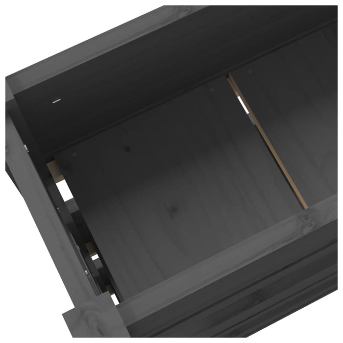 Jardinieră, gri, 112x25x104,5 cm, lemn masiv de pin - WALTI WALTI