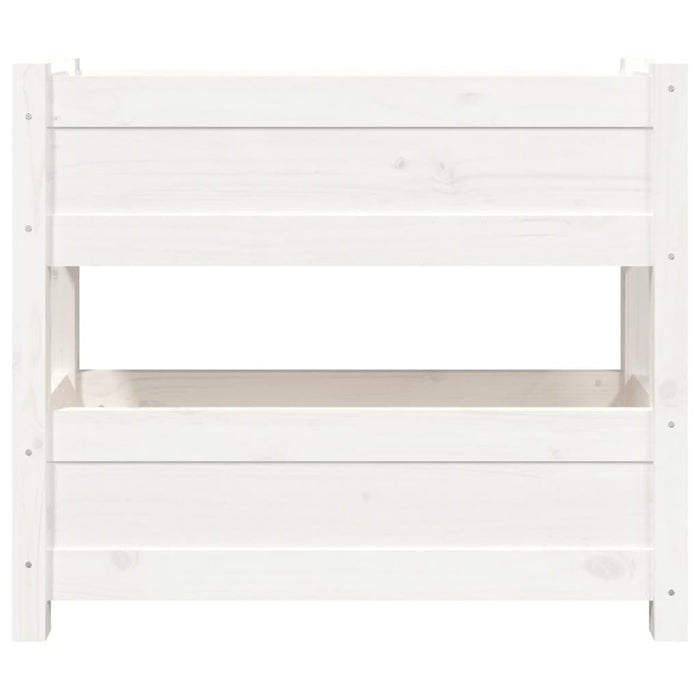 Jardinieră, alb, 77x25x66 cm, lemn masiv de pin - WALTI WALTI