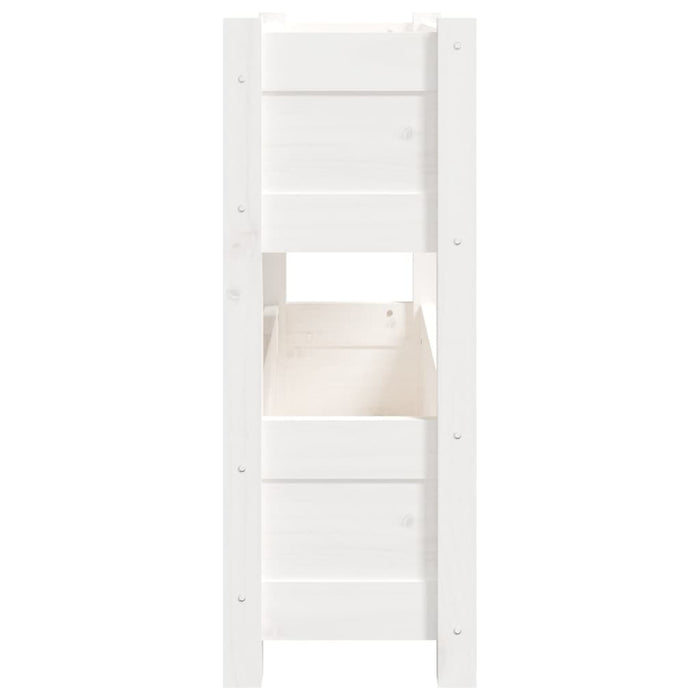 Jardinieră, alb, 77x25x66 cm, lemn masiv de pin - WALTI WALTI