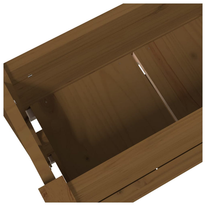 Jardinieră, maro miere, 77x25x66 cm, lemn masiv de pin - WALTI WALTI