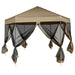 Foișor pop-up hexagonal pereți laterali 3,6x3,1 m taupe 220g/m² - WALTI WALTI
