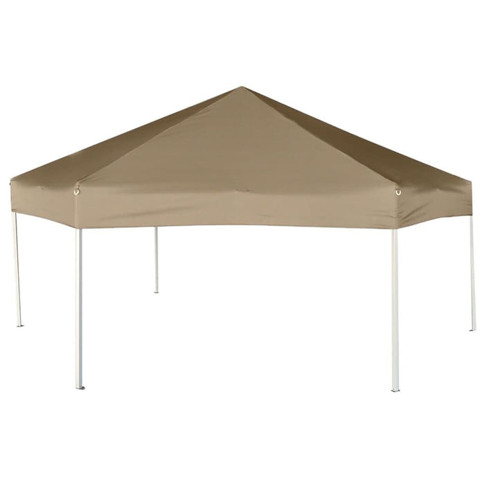 Foișor pop-up hexagonal pereți laterali 3,6x3,1 m taupe 220g/m² - WALTI WALTI