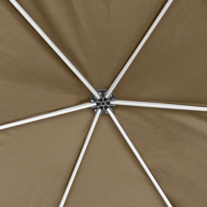 Foișor pop-up hexagonal pereți laterali 3,6x3,1 m taupe 220g/m² - WALTI WALTI