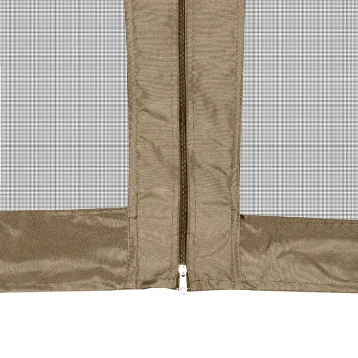 Foișor pop-up hexagonal pereți laterali 3,6x3,1 m taupe 220g/m² - WALTI WALTI
