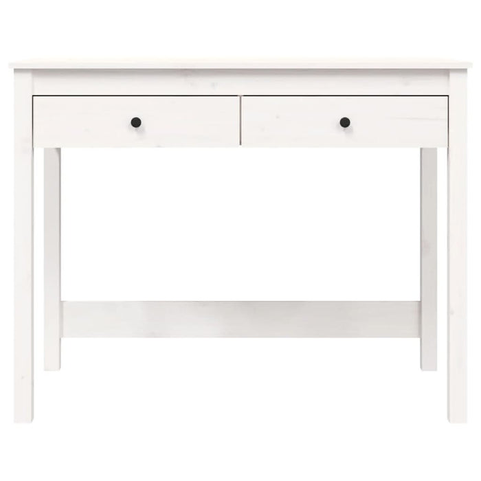 Birou cu sertare, alb, 100x50x78 cm, lemn masiv de pin - WALTI WALTI