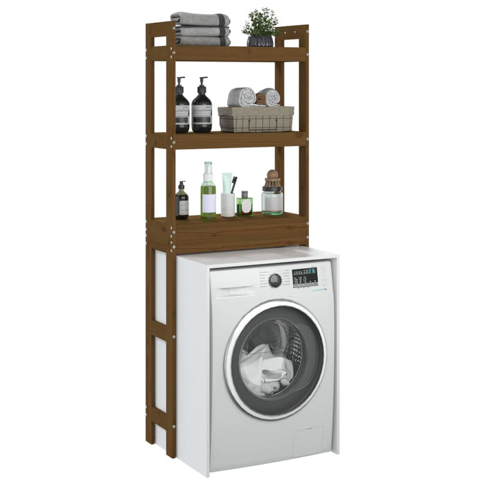 Raft de toaletă, maro miere, 63x26x171 cm, lemn masiv de pin - WALTI WALTI