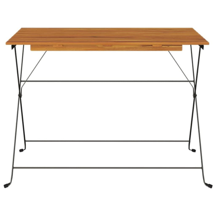 Masă bistro pliabilă, 100x54x71 cm, lemn masiv de acacia & oțel - WALTI WALTI