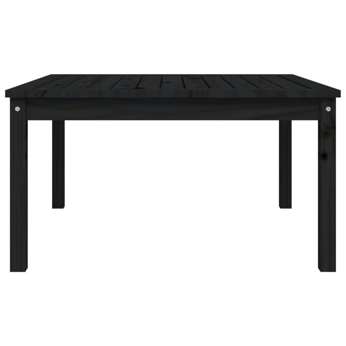 Măsuță de grădină, negru, 82,5x82,5x45 cm, lemn masiv de pin - WALTI WALTI