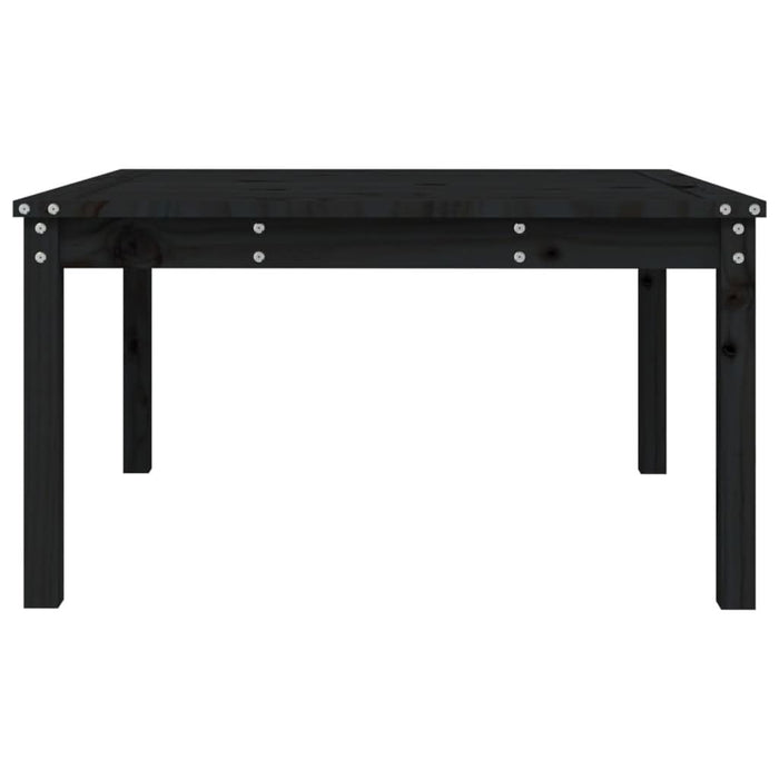Măsuță de grădină, negru, 82,5x82,5x45 cm, lemn masiv de pin - WALTI WALTI