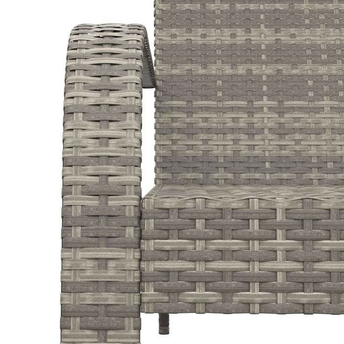 Scaun Adirondack de grădină, gri, poliratan - WALTI WALTI