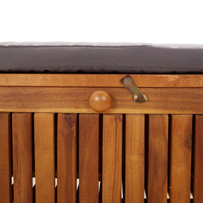 Bancă depozitare grădină, cu pernă, 91 cm, lemn masiv de acacia - WALTI WALTI