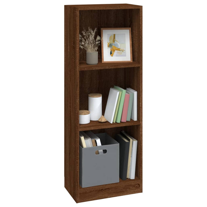 Bibliotecă cu 3 niveluri stejar maro 40x24x109 cm lemn compozit - WALTI WALTI