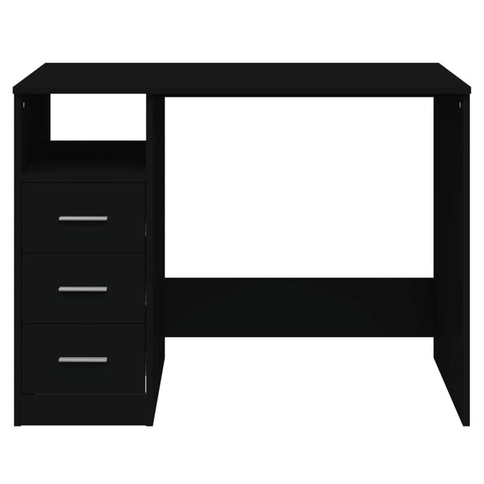 Birou cu sertare, negru, 102x50x76 cm, lemn prelucrat - WALTI WALTI