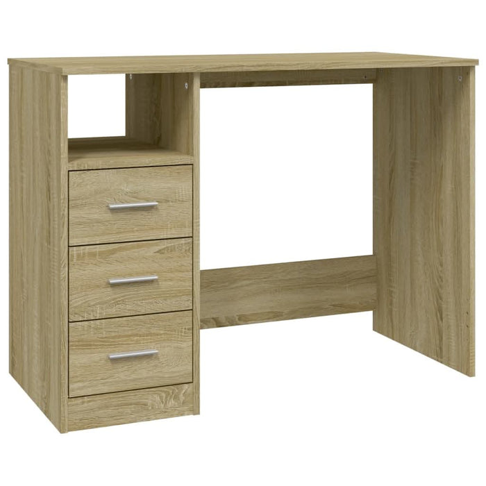 Birou cu sertare, stejar sonoma, 102x50x76 cm, lemn prelucrat - WALTI WALTI