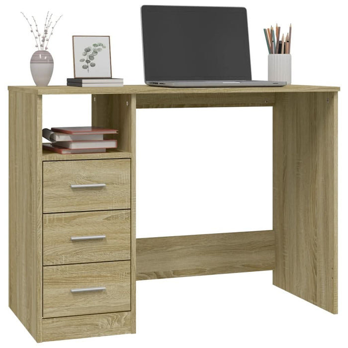 Birou cu sertare, stejar sonoma, 102x50x76 cm, lemn prelucrat - WALTI WALTI