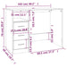 Birou cu sertare, stejar sonoma, 102x50x76 cm, lemn prelucrat - WALTI WALTI