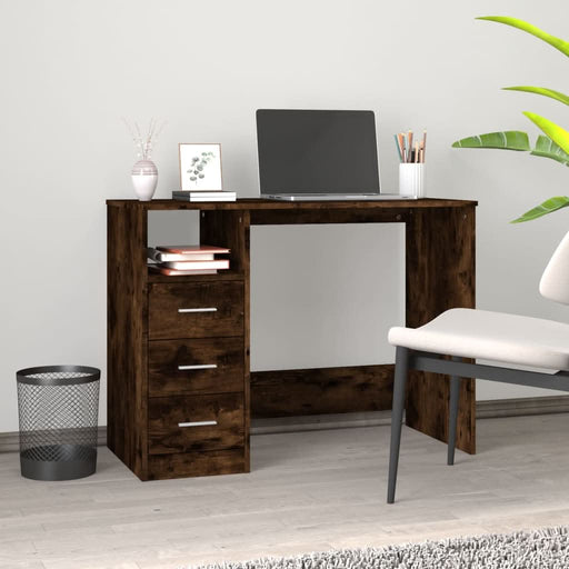 Birou cu sertare, stejar sonoma, 102x50x76 cm, lemn prelucrat - WALTI WALTI