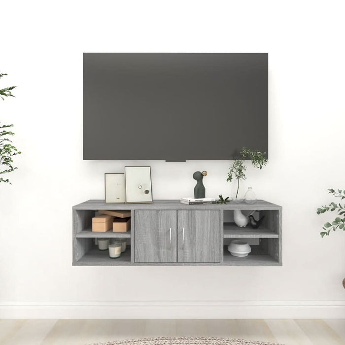 Raft de perete, gri sonoma, 102x30x29 cm, lemn compozit - WALTI WALTI