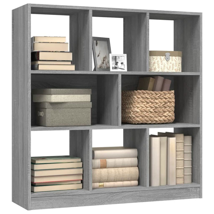 Bibliotecă, gri sonoma, 97,5x29,5x100 cm, lemn prelucrat - WALTI WALTI