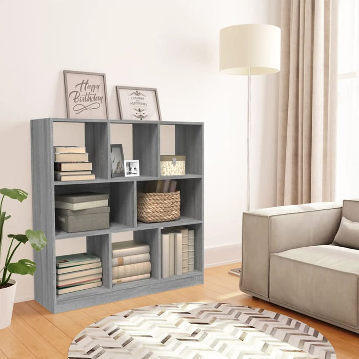 Bibliotecă, gri sonoma, 97,5x29,5x100 cm, lemn prelucrat - WALTI WALTI