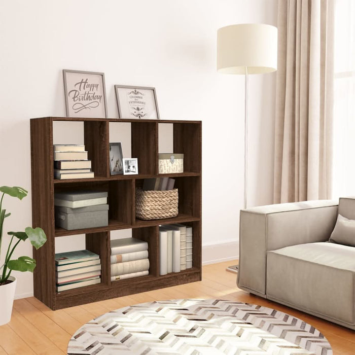 Bibliotecă, stejar maro, 97,5x29,5x100 cm, lemn prelucrat - WALTI WALTI