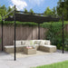 Pergola cu acoperiș retractabil, antracit, 295x292x230 cm - WALTI WALTI